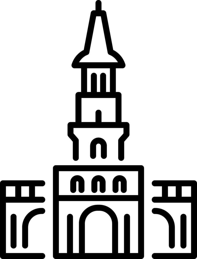A linear icon of suyumbike tower vector