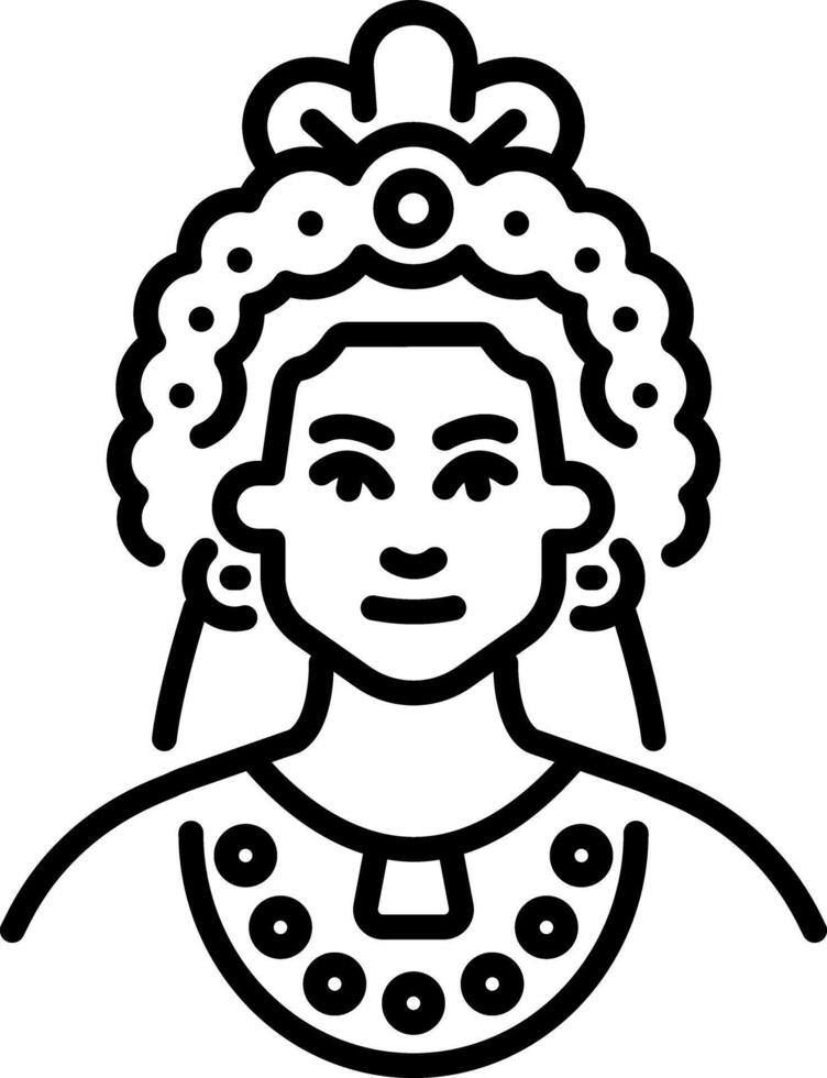 Great catherine icon in linear style vector