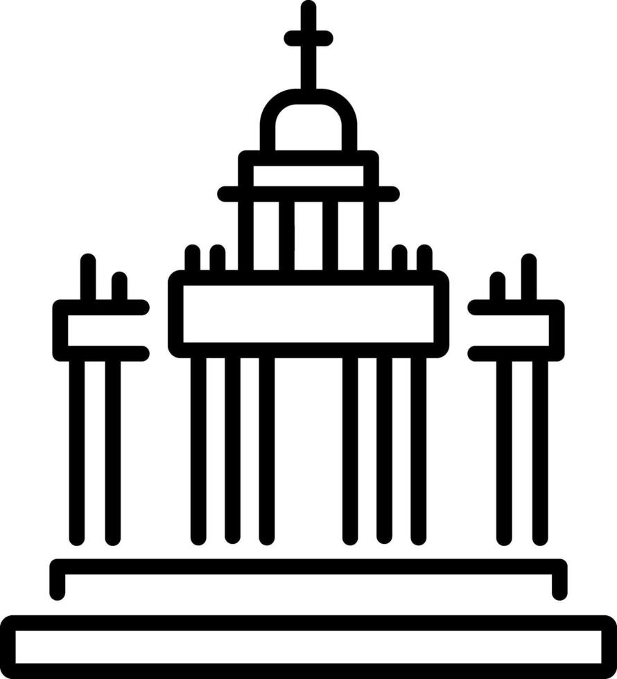 A linear icon of a russian landmark vector