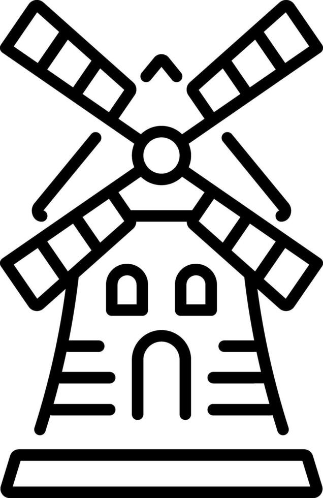 A line style icon of a flour mill vector