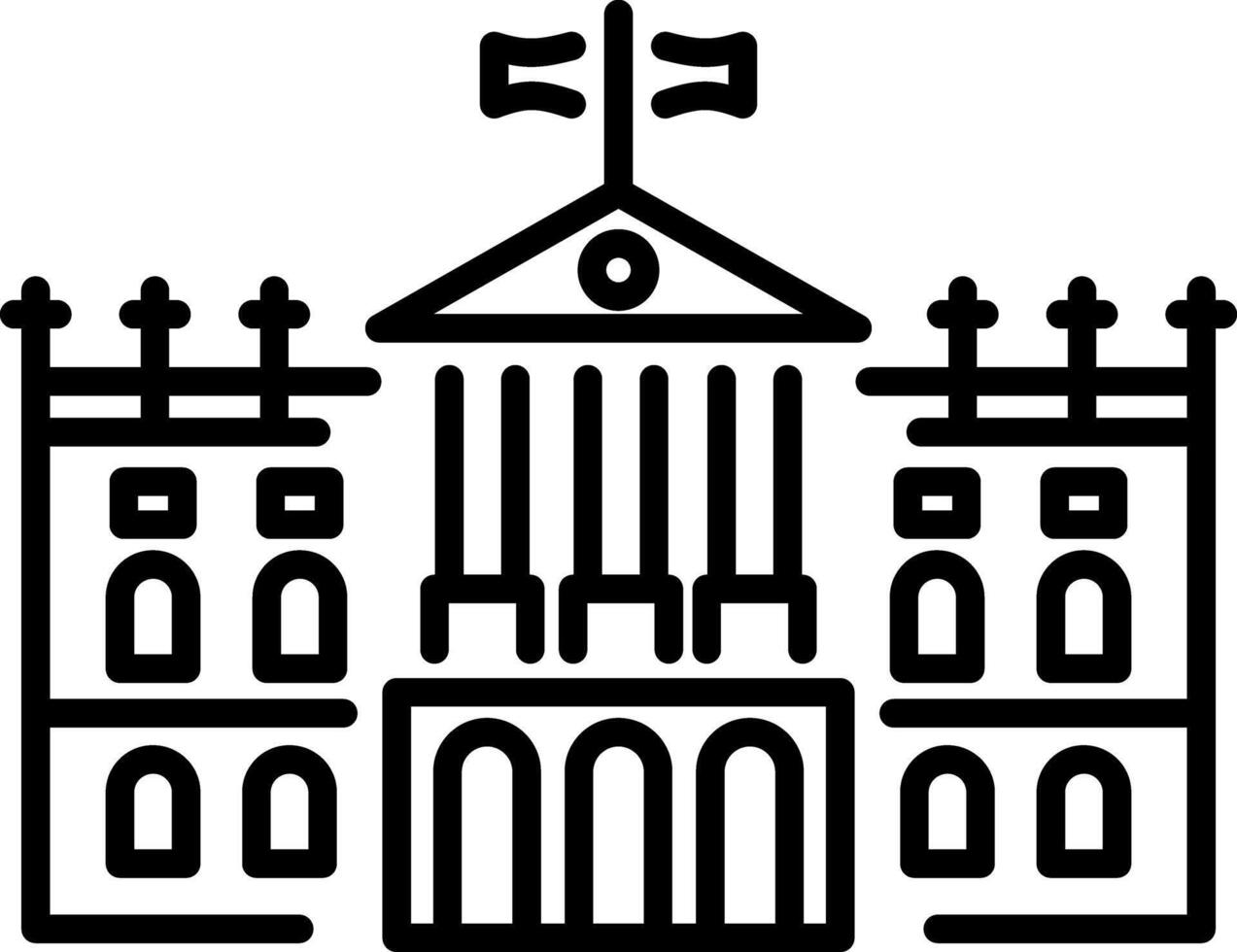 A linear icon of hermitage museum building vector