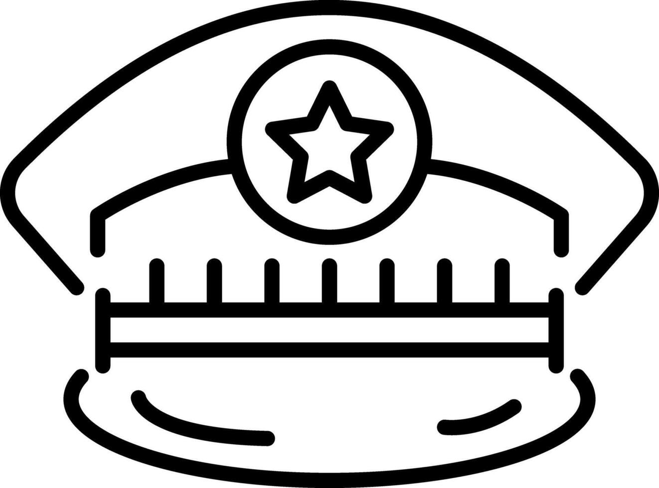 A line style icon of a russian army hat vector