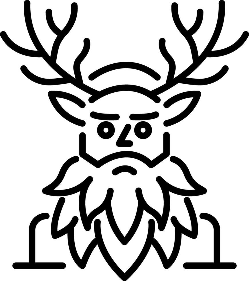 Forest spirit icon in outline style vector
