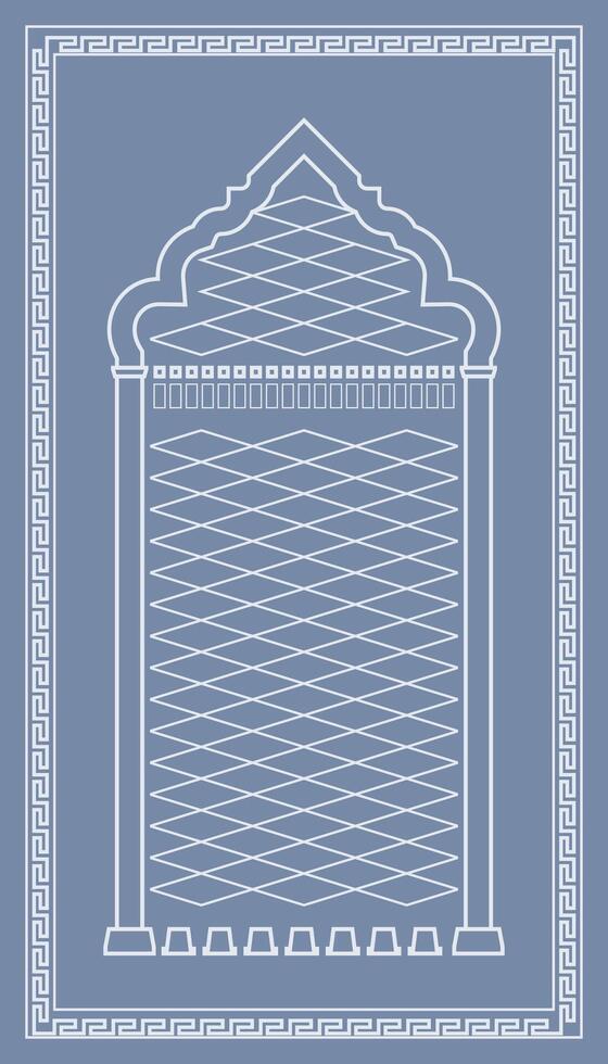 geometric minimalist outline prayer mat vector