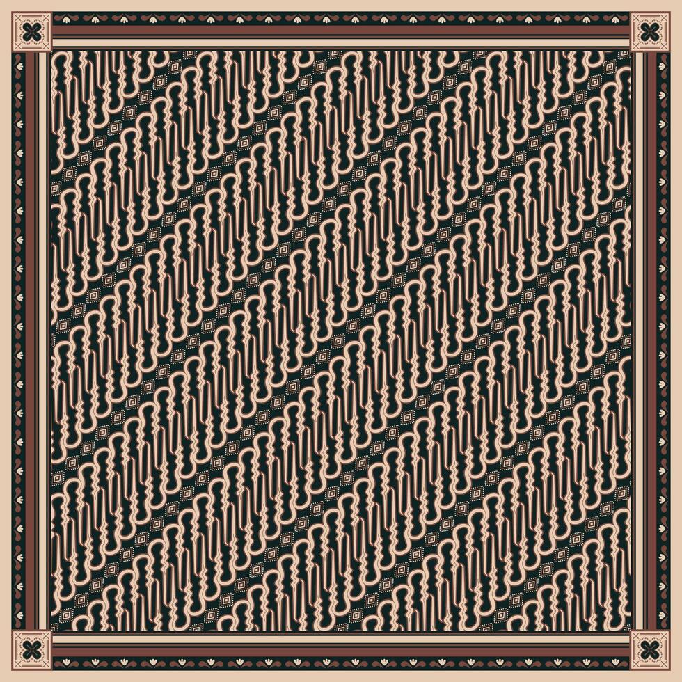 ethnic abstract batik scarf design vector
