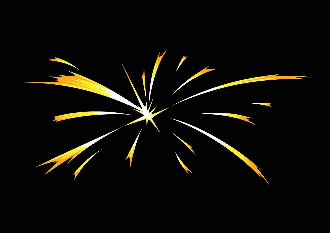 cartoon sparkle hit impact effect vector