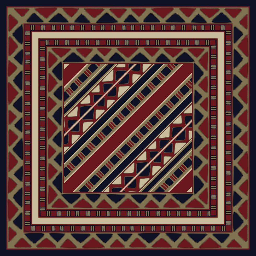 geometric abstract ethnic scarf design vector