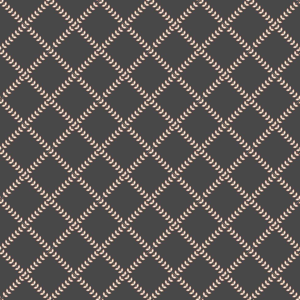 vintage diagonal leaves geometric pattern vector