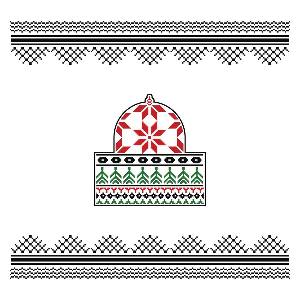 abstract geometric art keffiyeh mosque vector