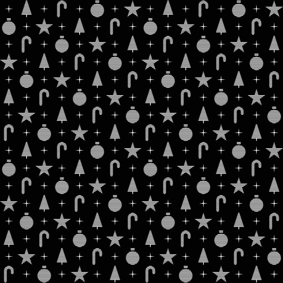 monochrome christmas element stripes pattern vector