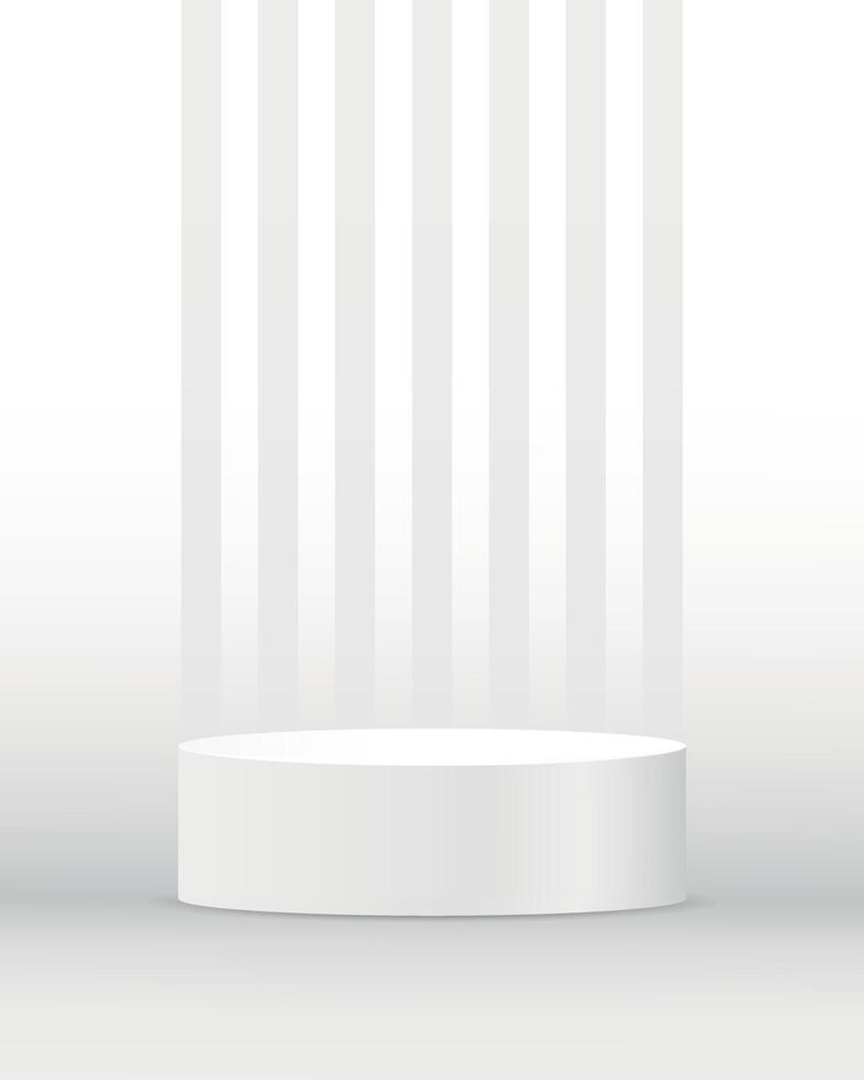 White Podium, Empty Stage, Platform, Minimalistic Background, Isolated vector
