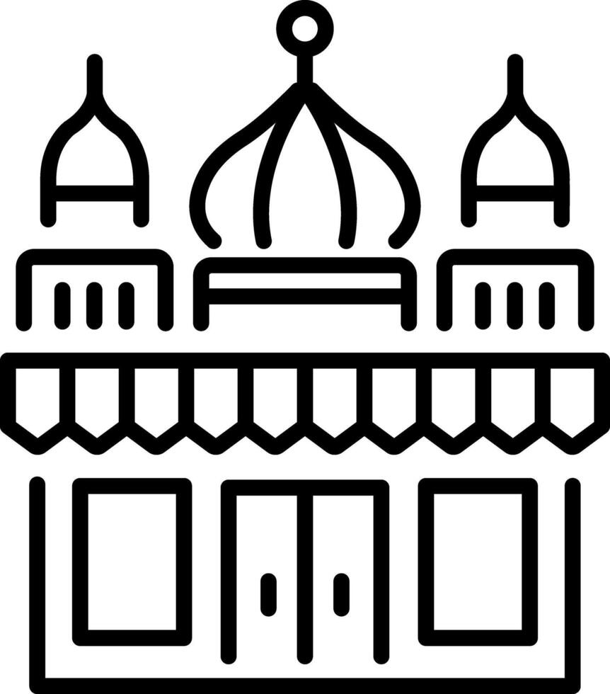 A linear style icon of russian architecture vector