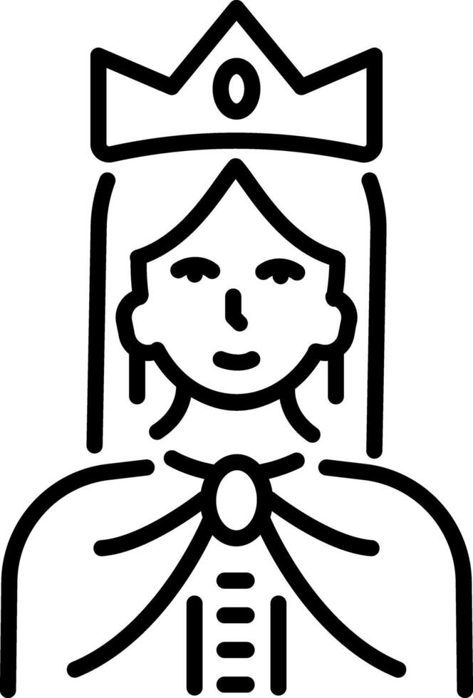 Catherine portrait icon in line style vector