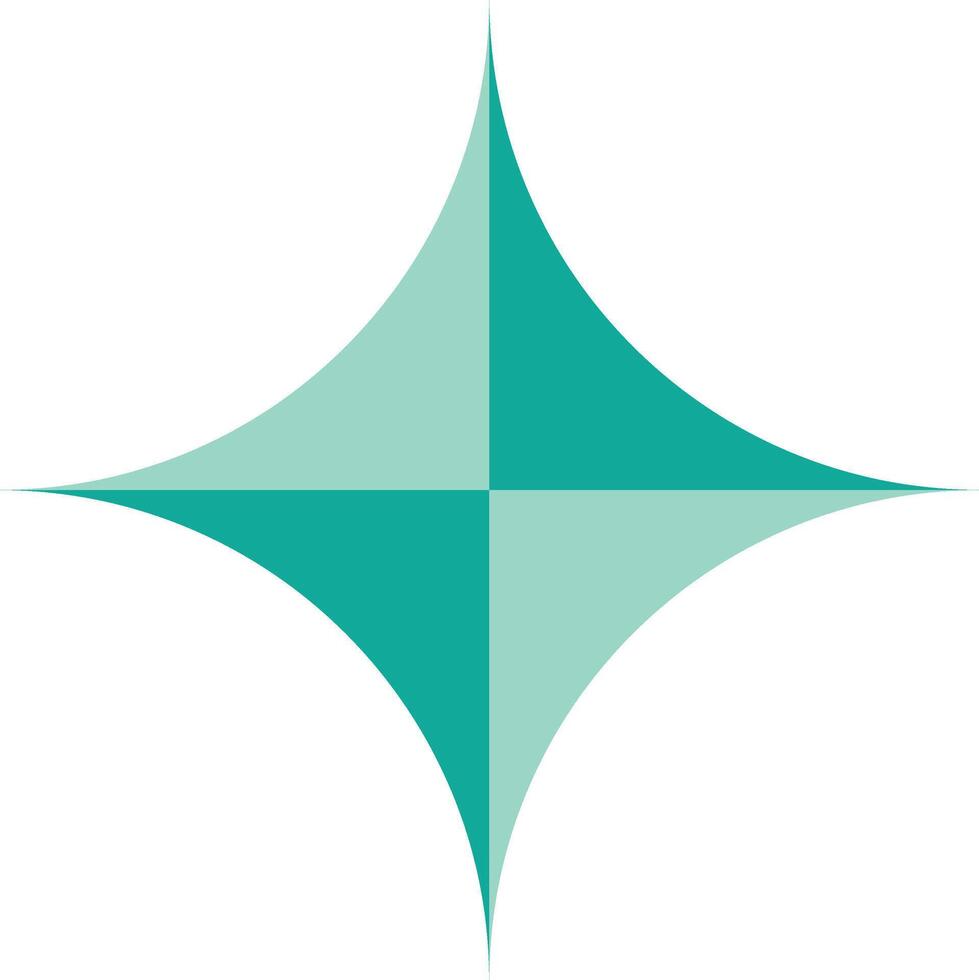 A decorative four pointed star vector
