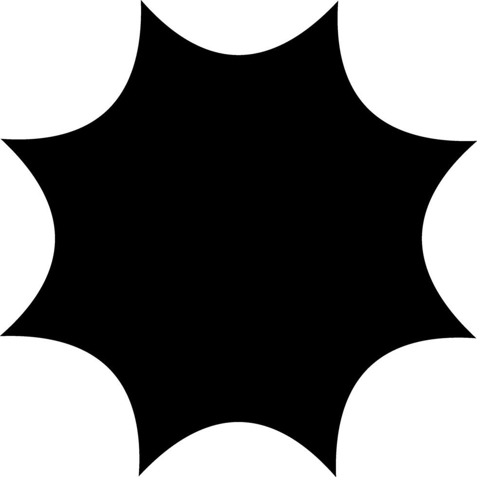 Decorative shape with fine tips vector