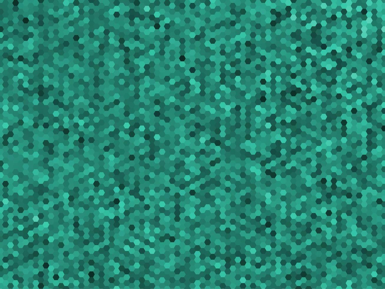 A seamless pattern of various shades of turquoise hexagons. The pattern creates a refreshing and vibrant visual effect, evoking feelings of calmness and tranquility. vector