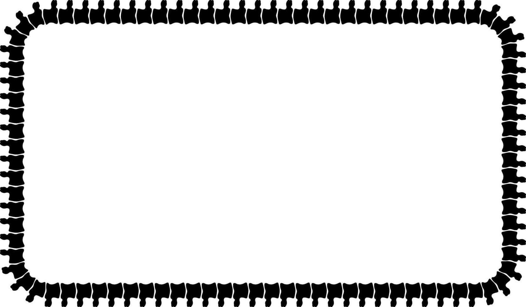 rectangular Spinal column frame with copy space for text or design vector