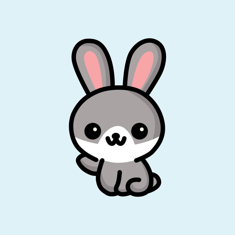cute rabbit bunny illustration vector