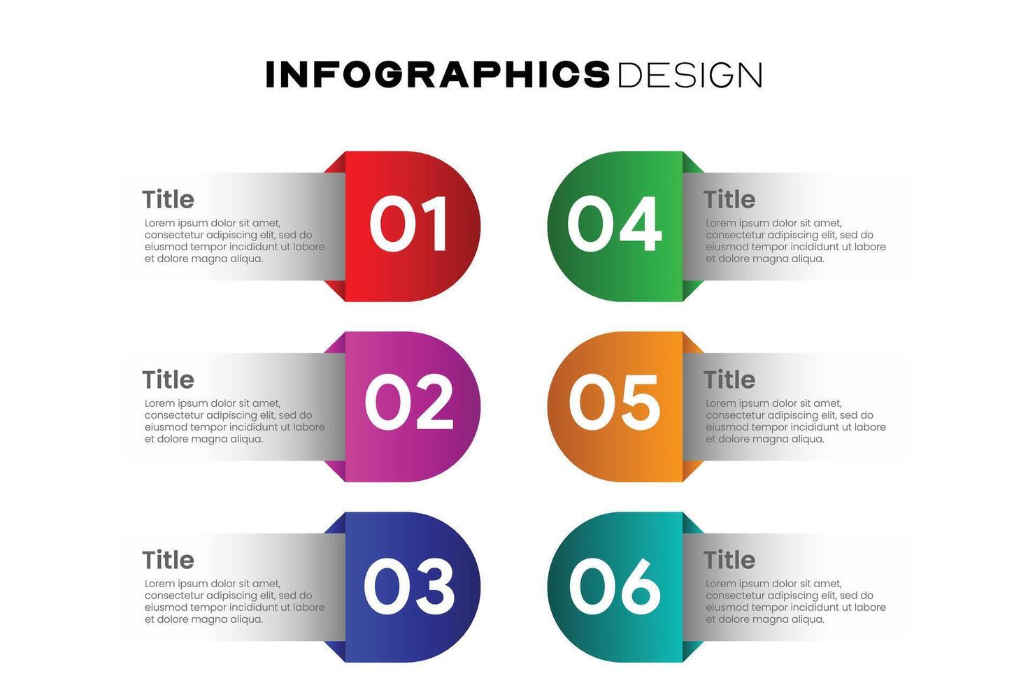 Steps infographics illustrations vector