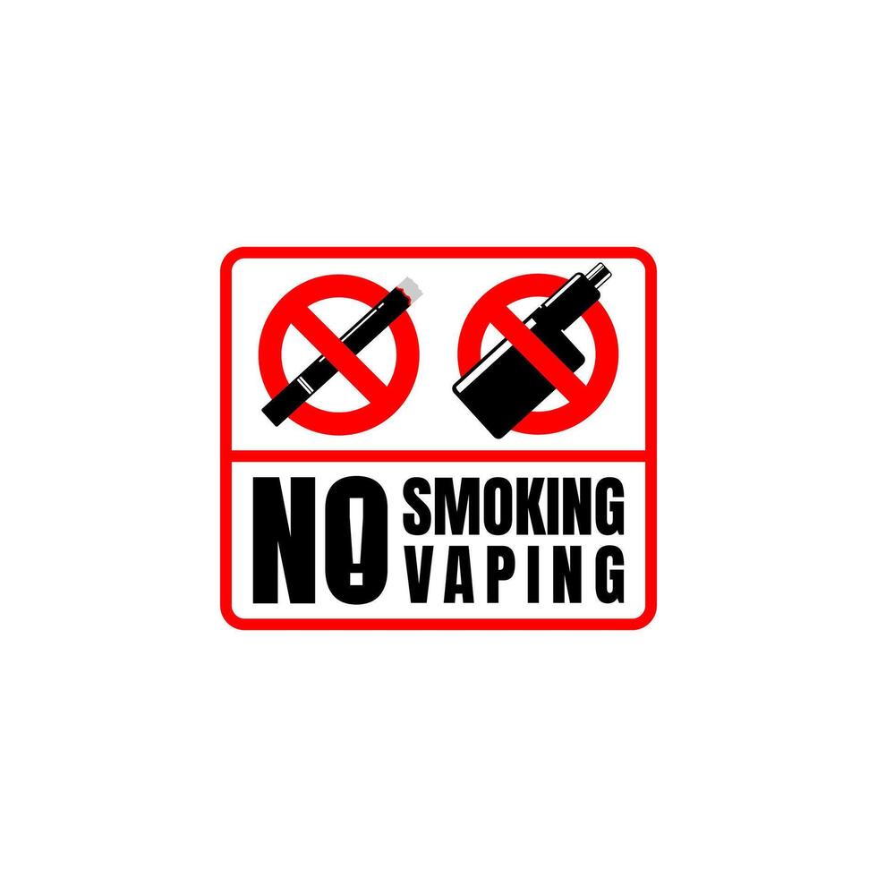 No smoking area. no vaping sign isolated on white background. prohibition sign. illustration eps vector