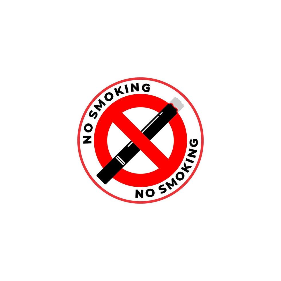 No smoking sign isolated on white background. prohibition sign smoking. illustration vector