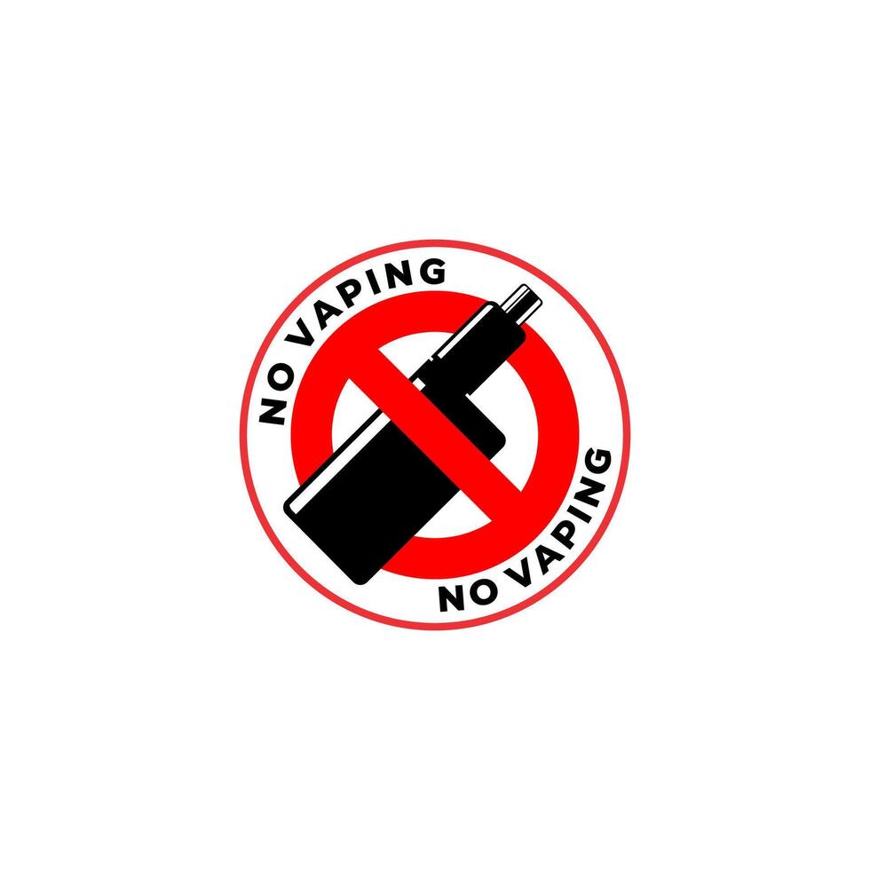 No vaping sign isolated on white background. prohibition sign vaping. illustration vector