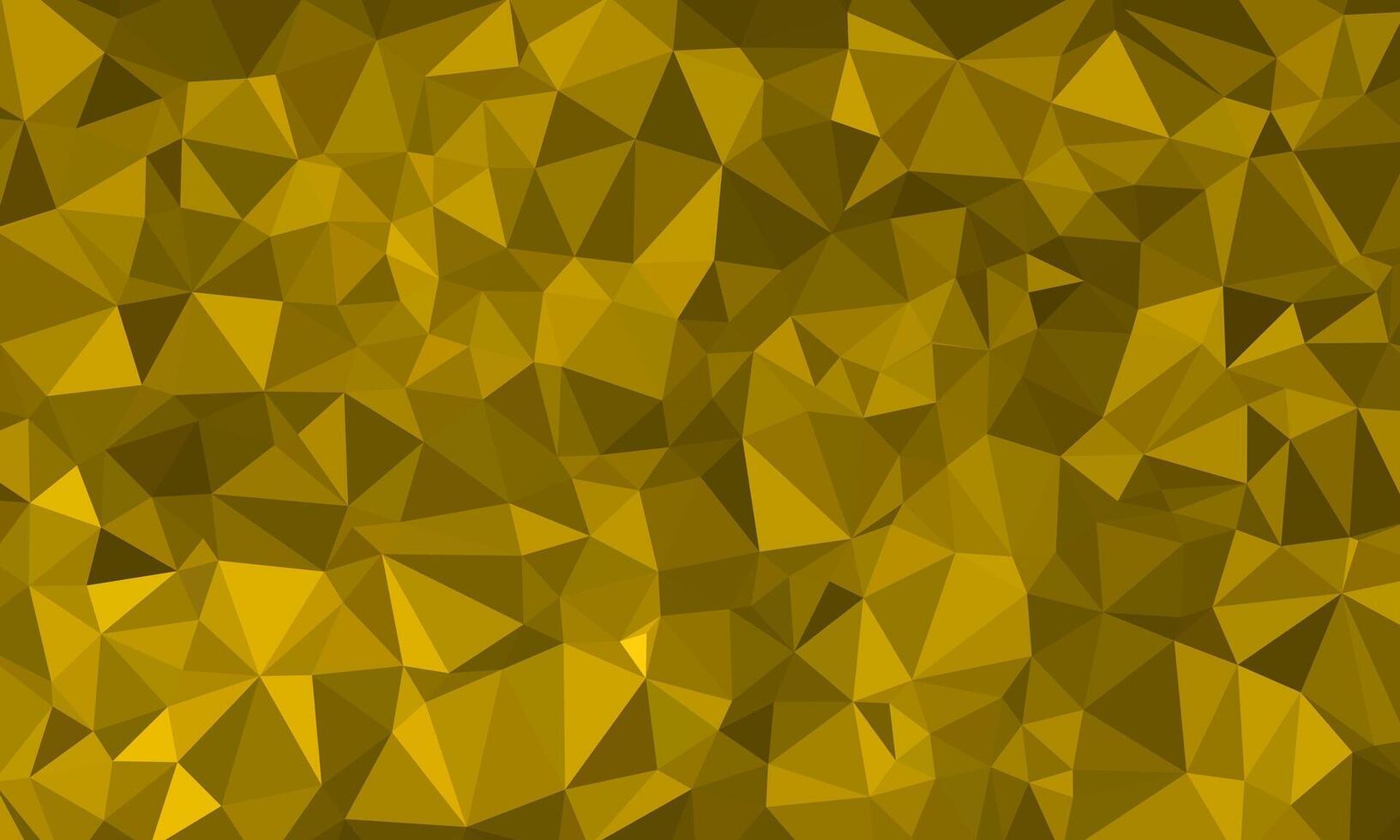 Flat polygonal background. Modern geometric triangle pattern design elements in dark yellow color vector