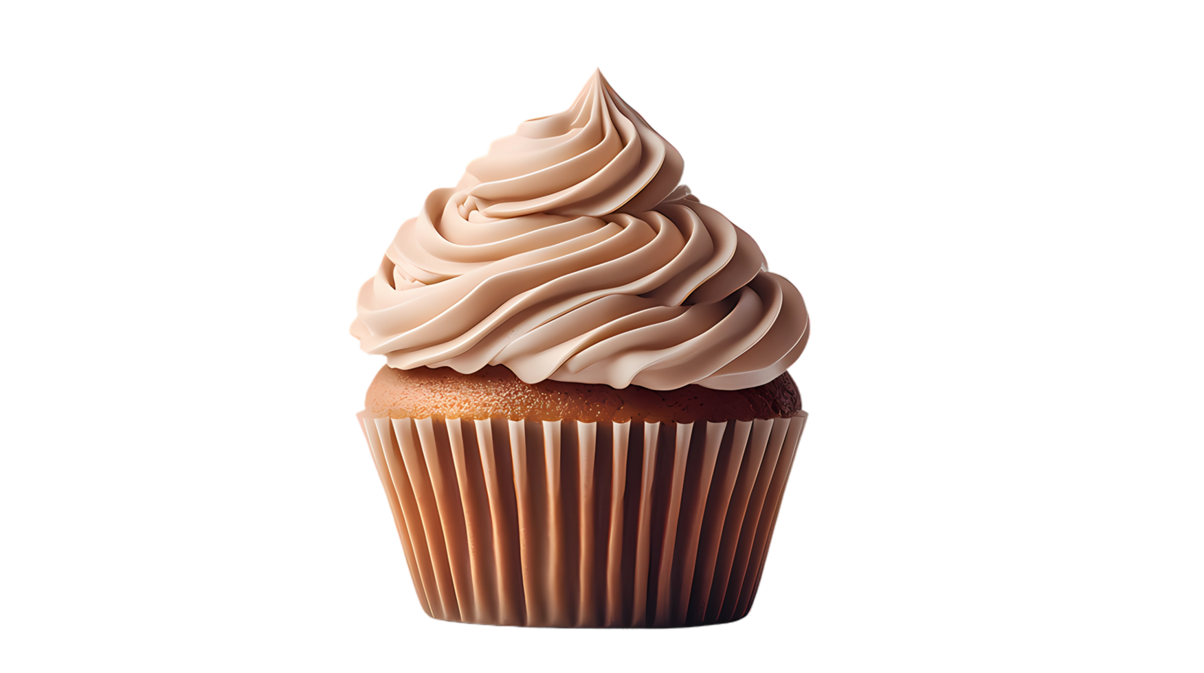 a cupcake with frosting on top on a transparent background png
