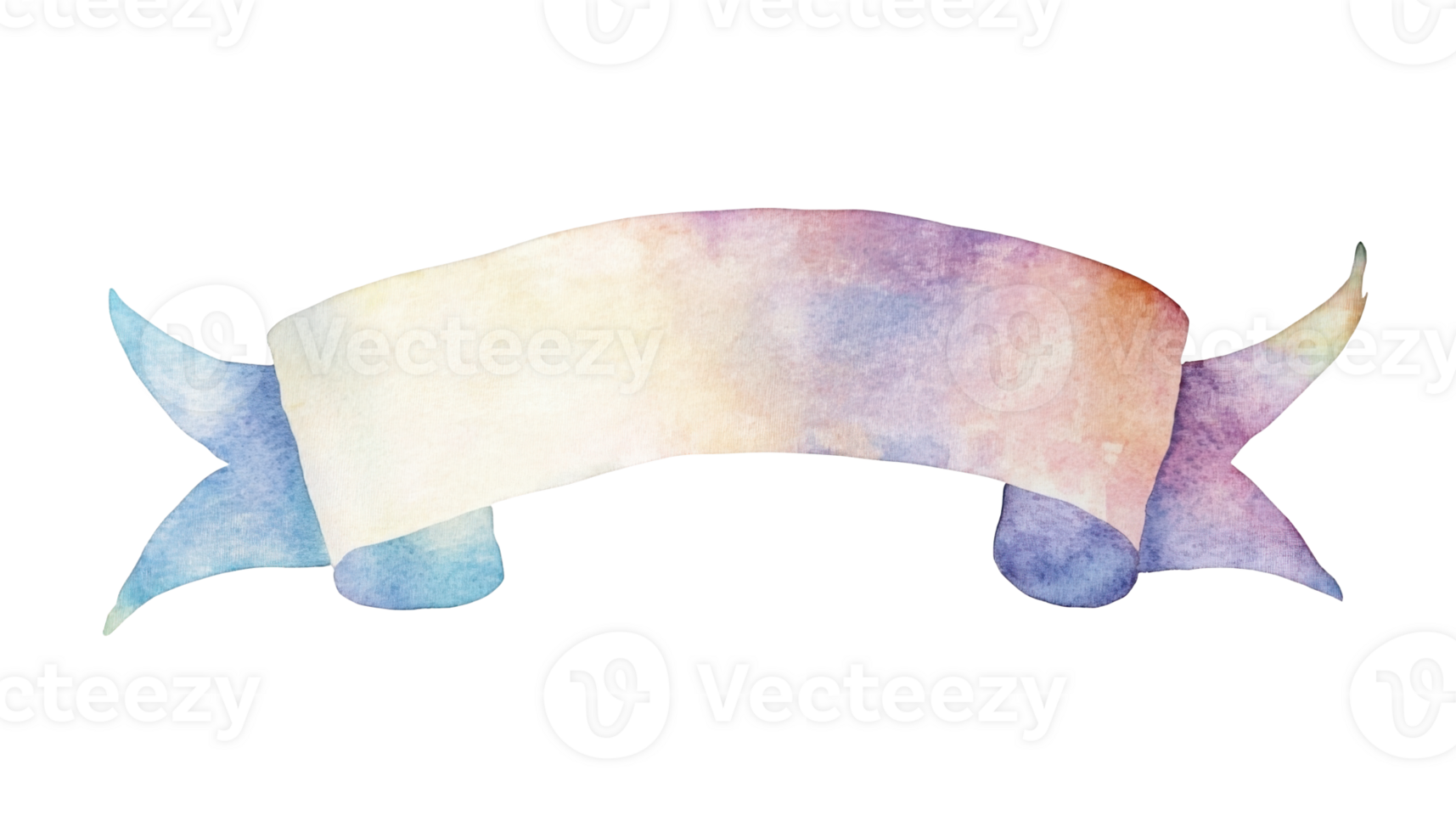 Pink watercolor ribbon banner isolated on transparent background, ideal for adding a touch of elegance to designs, invitations, and creative projects png