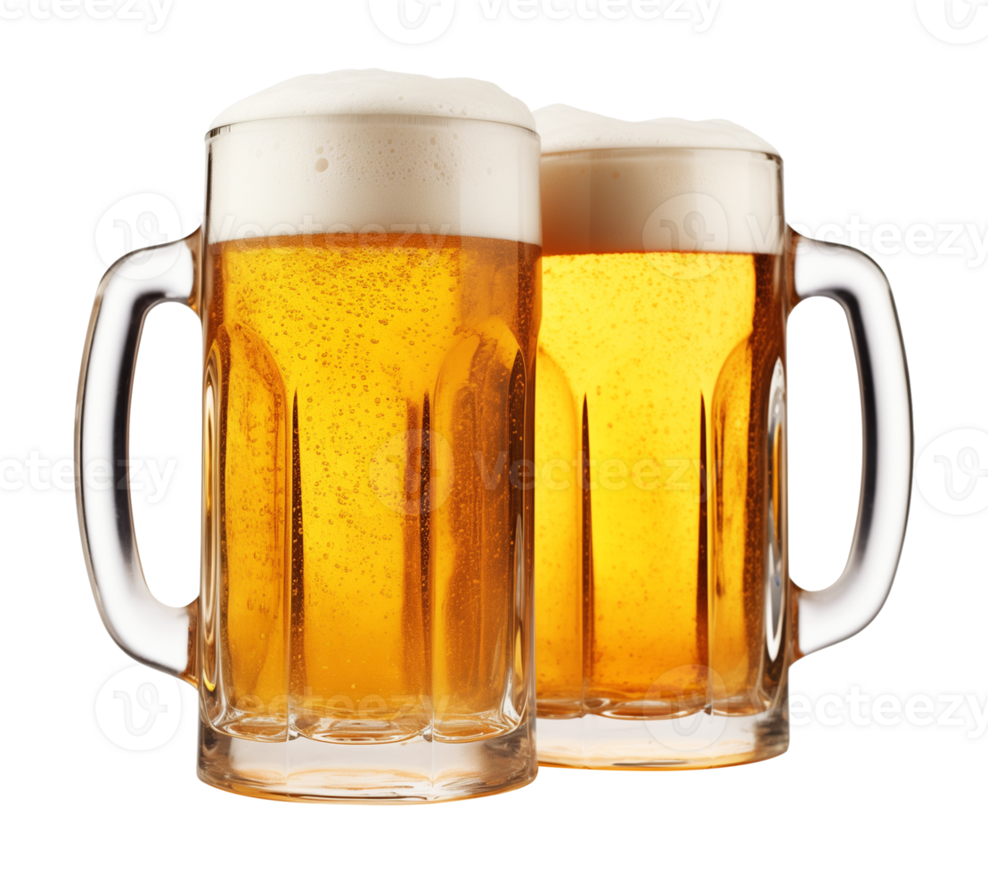 Beer Mugs Isolated on Transparent Background png