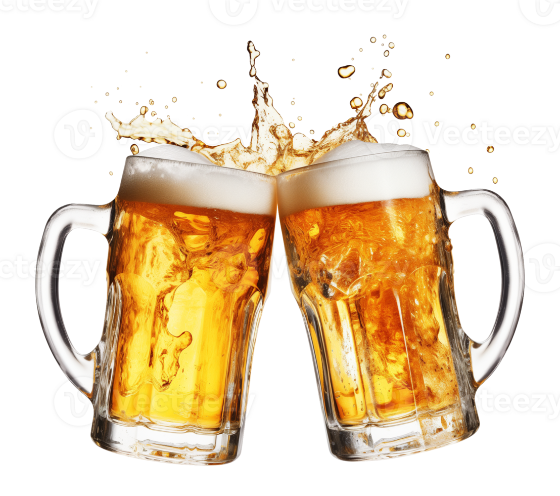 Beer Mug Toast Cheers Splash Isolated on Transparent Background png