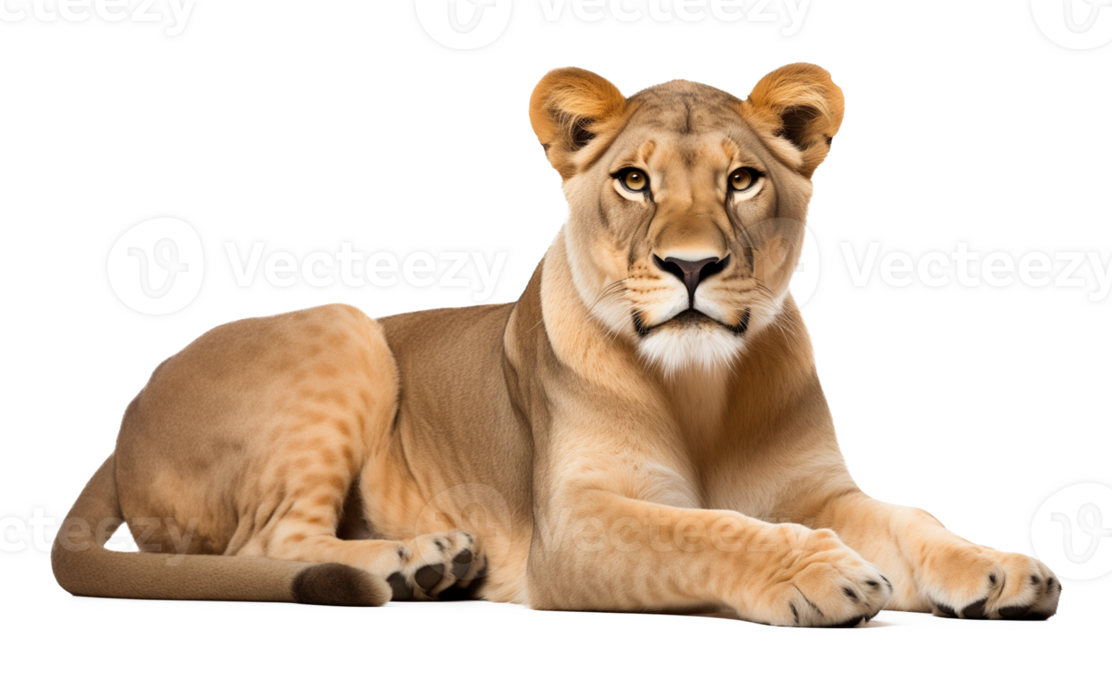 Lioness Resting Isolated on Transparent Background png