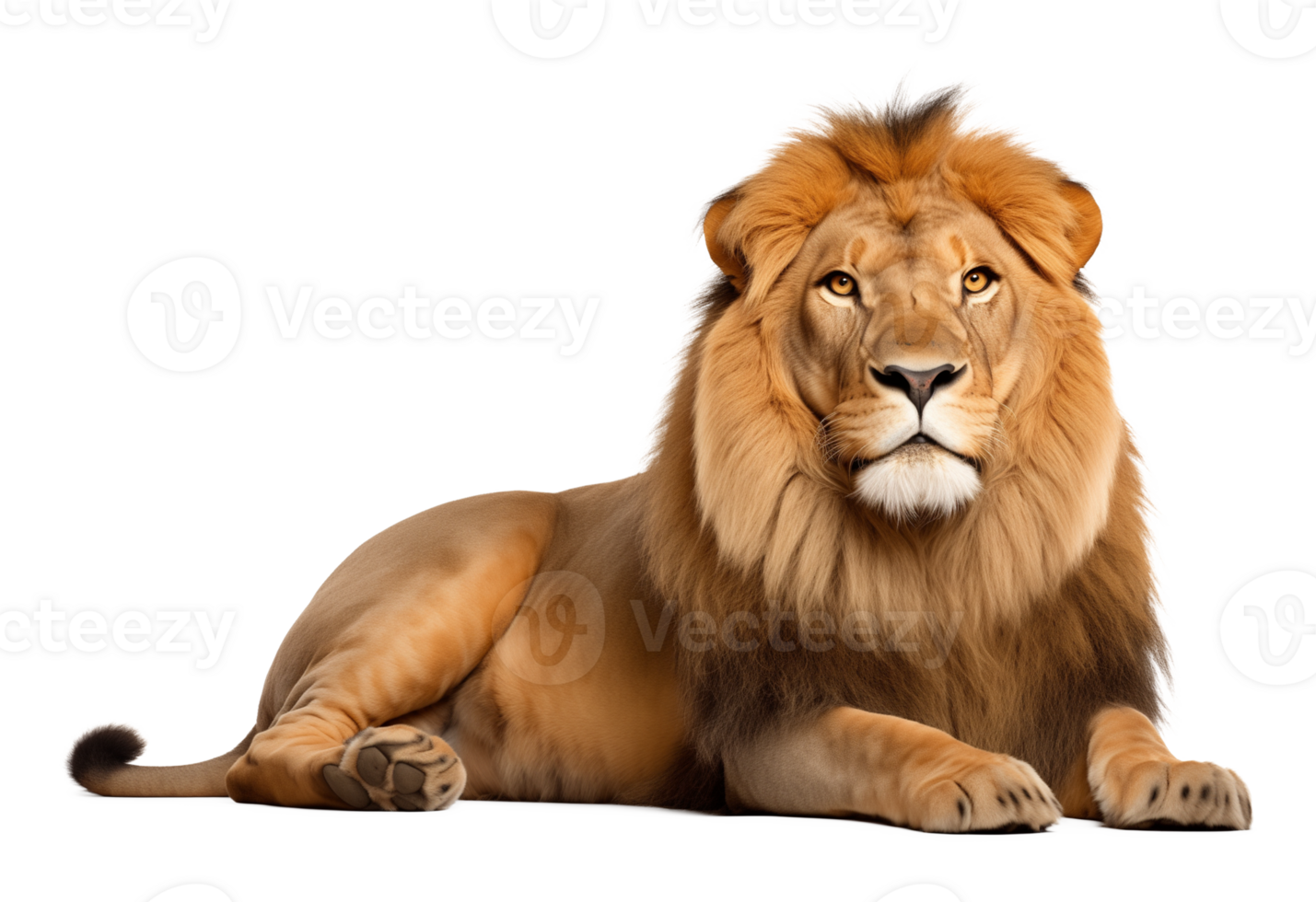 Lion Resting Isolated on Transparent Background png