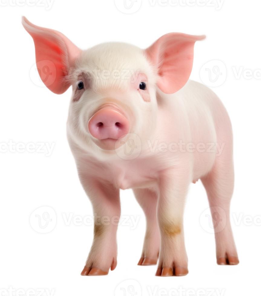Cute Piglet Isolated on Transparent Background png