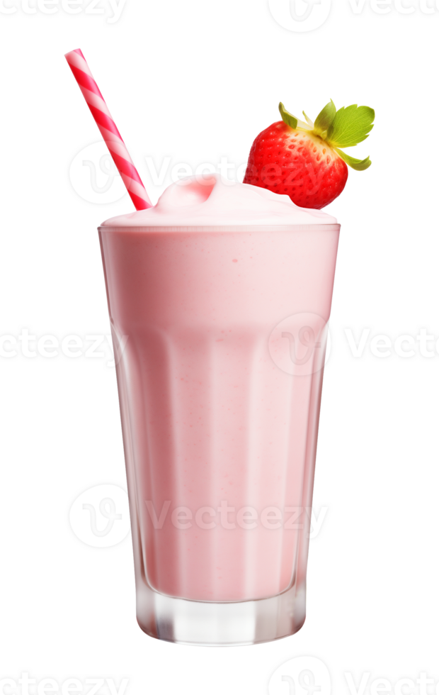 Strawberry Milkshake Isolated on Transparent Background png