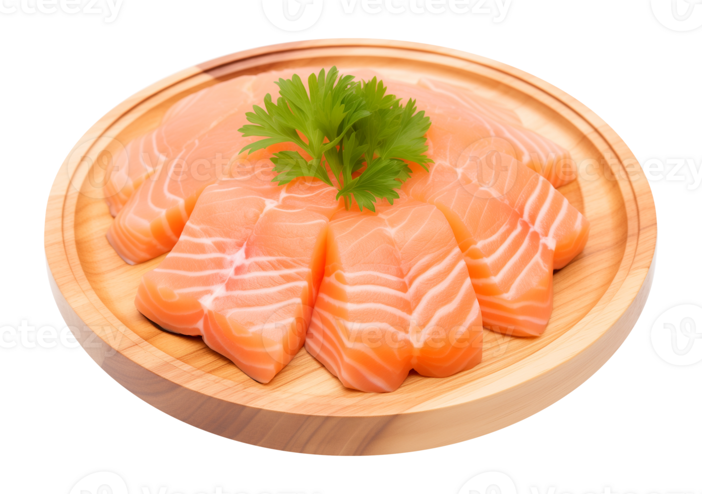 Salmon Sashimi Platter Isolated on Transparent Background png