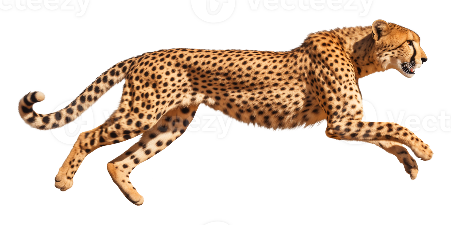 Cheetah Running Isolated on Transparent Background png