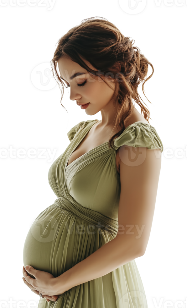 Loving Pregnant Woman Isolated on Transparent Background png
