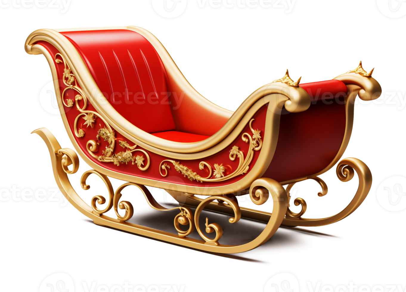 Santa Sleigh Isolated on Transparent Background png