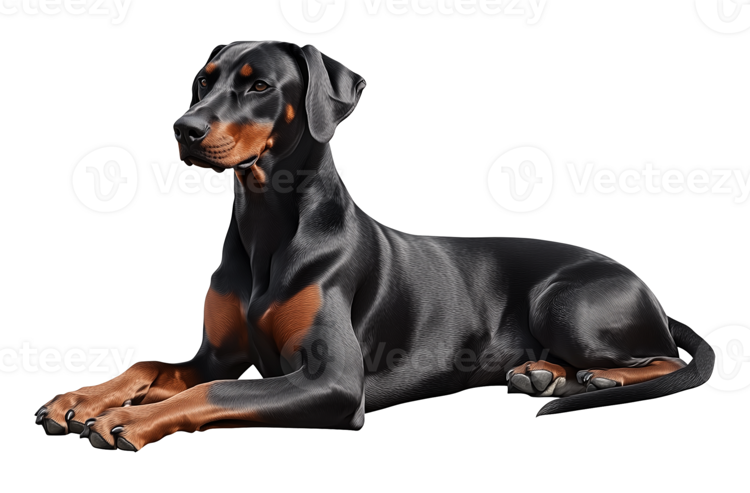 Doberman Isolated on Transparent Background png