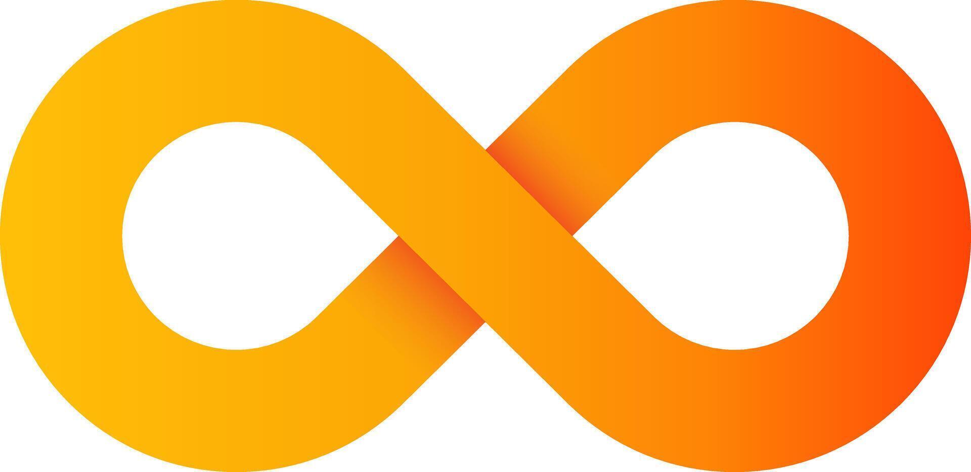 Yellow Orange Gradient Infinity logo Sign Symbol vector