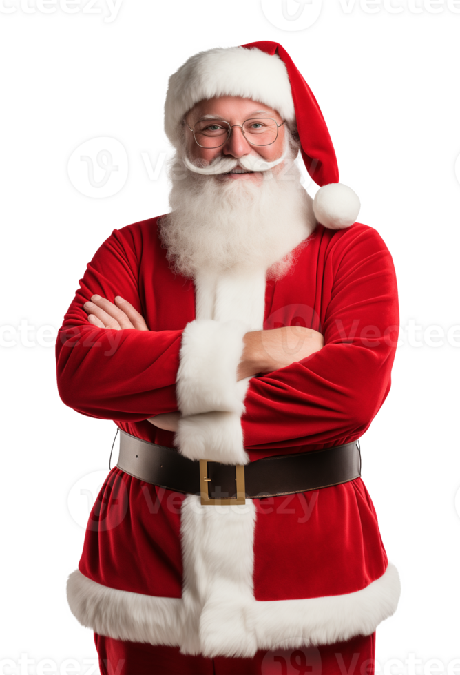 Santa Claus Crossed Arms Isolated on Transparent Background png