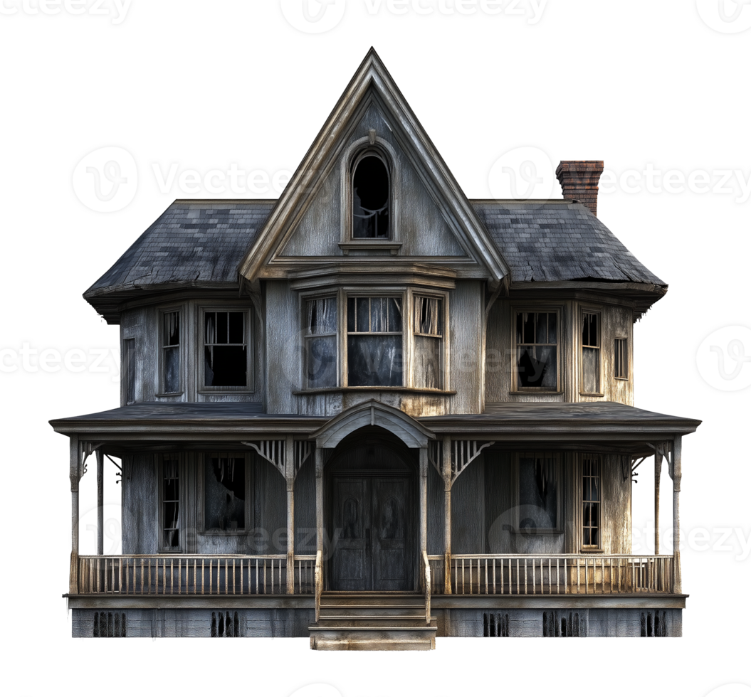 Old Haunted House Isolated on Transparent Background png
