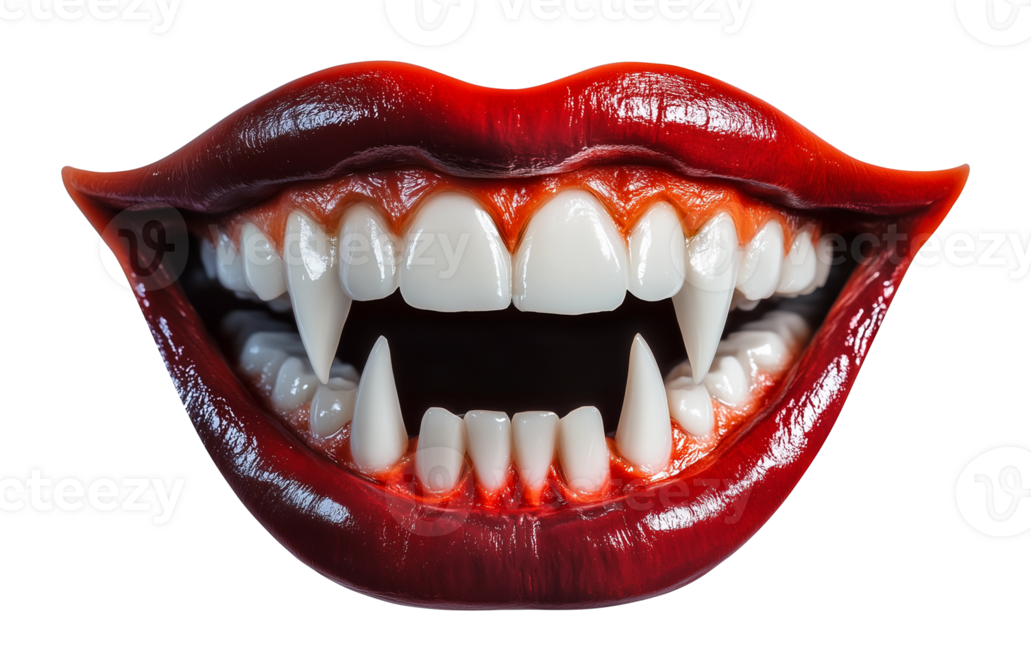 Vampire Mouth Isolated on Transparent Background png