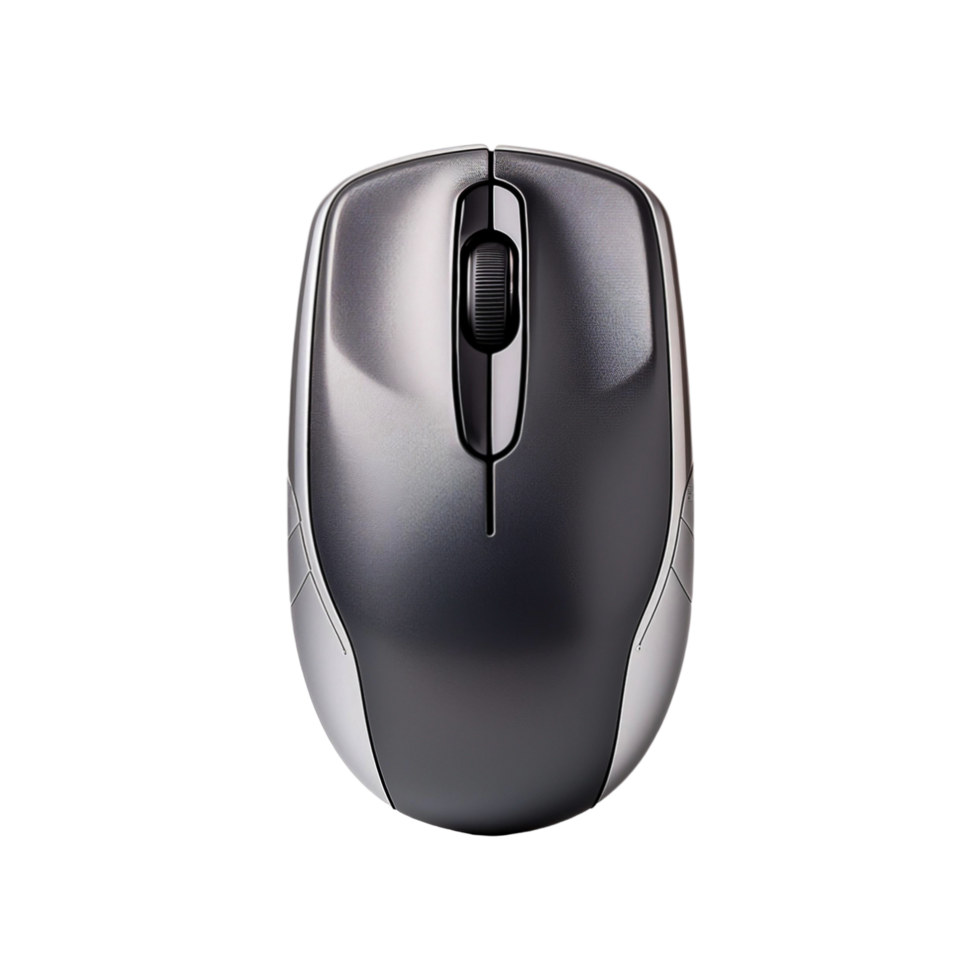 Top view of smart device realistic mouse on transparent background png