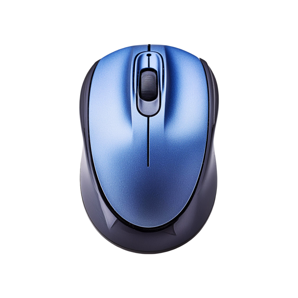 Top view of smart device mouse on transparent background png