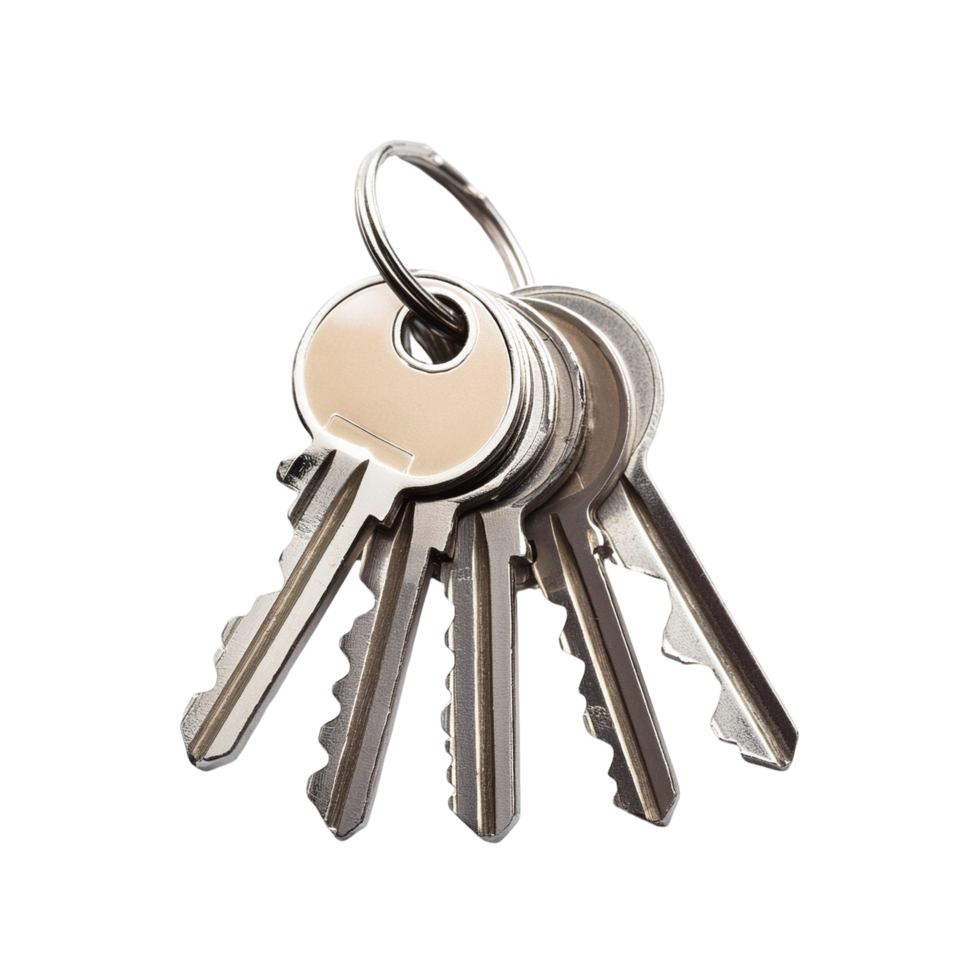 Bunch of keys on transparent background png