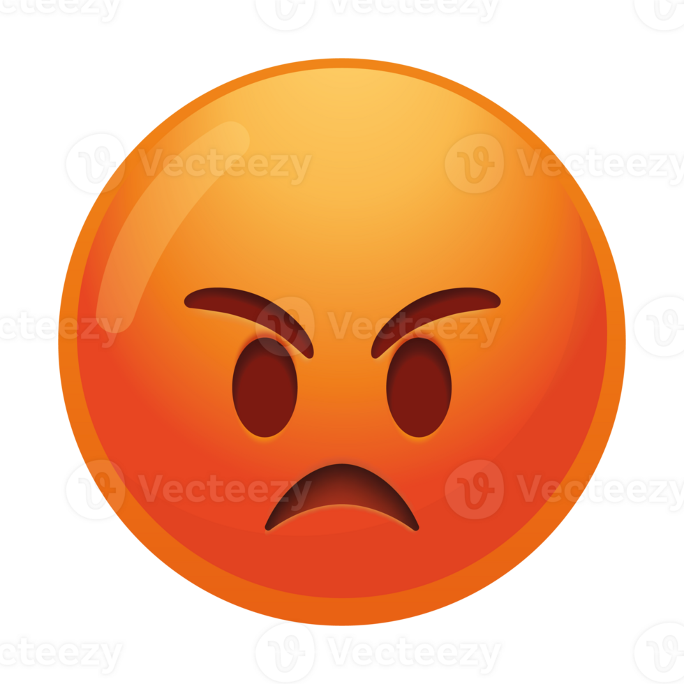 An enraged emoji face with glaring eyes and an open mouth, expressing intense anger and outrage in bright red tones. png