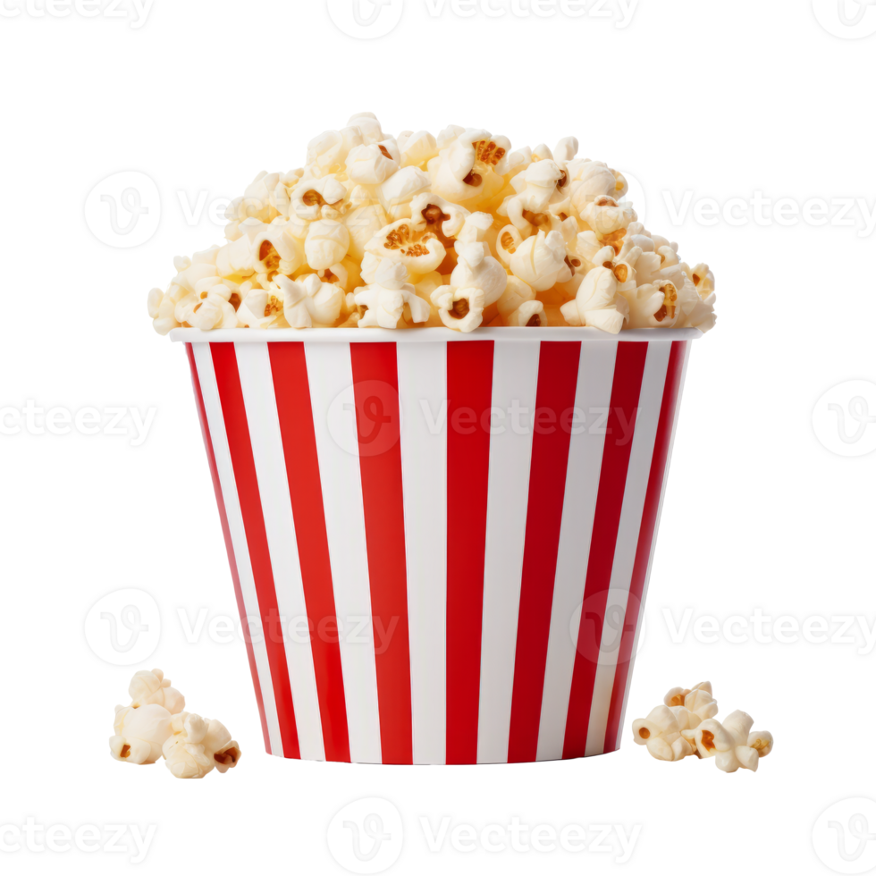 Popcorn bucket. Realistic cutout element isolated on transparent background. . png