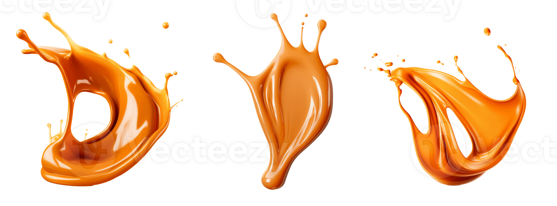 Dynamic brown liquid splash with smooth curves and artistic motion png